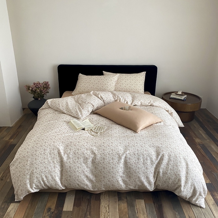 91家纺网 家纺一手货源 找家纺 时光里 2025新款双层纱复古风色系列单品与套件 芊夏-黄