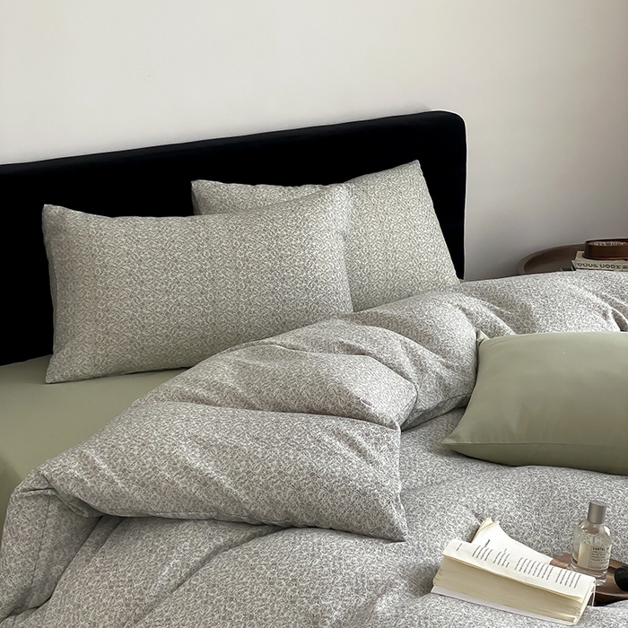 91家纺网 家纺一手货源 找家纺 时光里 2025新款双层纱复古风色系列单品与套件 惜花涧-绿