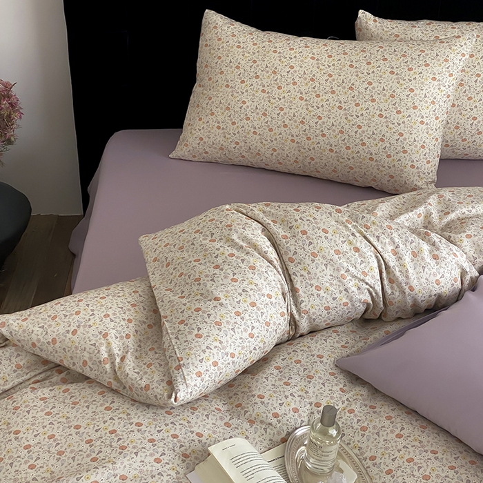 91家纺网 家纺一手货源 找家纺 时光里 2025新款双层纱复古风色系列单品与套件 秋韵