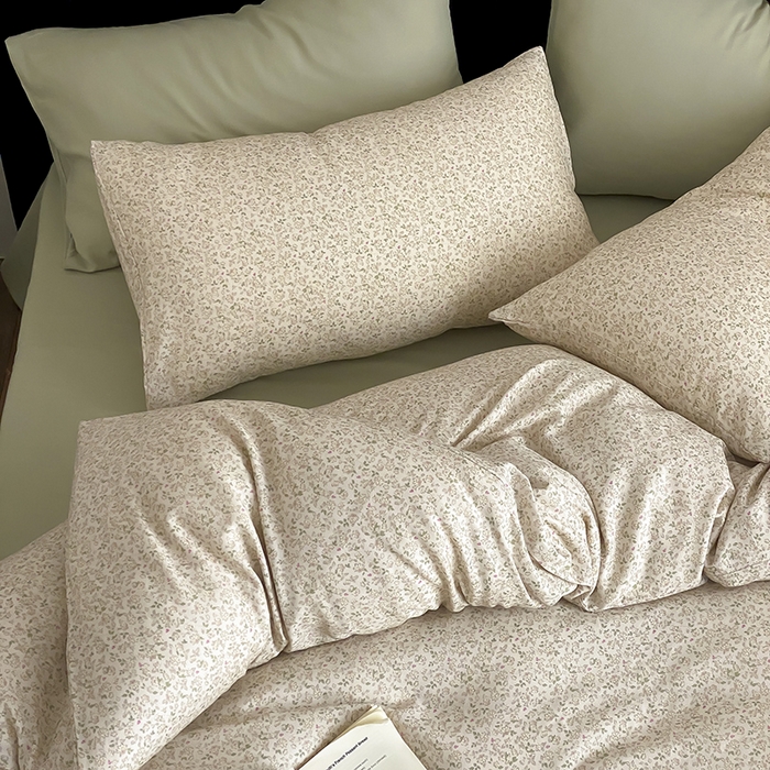 91家纺网 家纺一手货源 找家纺 时光里 2025新款双层纱复古风色系列单品与套件 黛西