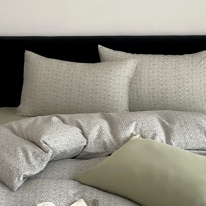 91家纺网 家纺一手货源 找家纺 时光里 2025新款双层纱复古风色系列单品与套件 惜花涧-绿