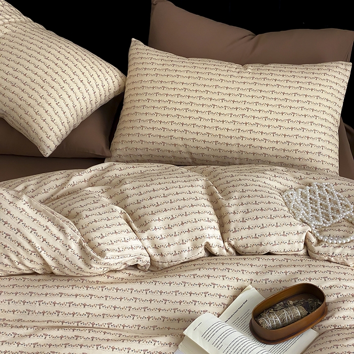 91家纺网 家纺一手货源 找家纺 时光里 2025新款双层纱复古风色系列单品与套件 林间