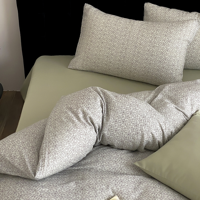 91家纺网 家纺一手货源 找家纺 时光里 2025新款双层纱复古风色系列单品与套件 惜花涧-绿