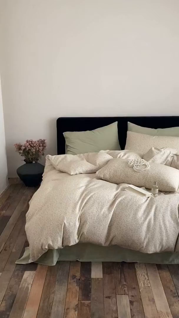 91家纺网 家纺一手货源 找家纺 时光里 2025新款双层纱复古风色系列单品与套件 黛西