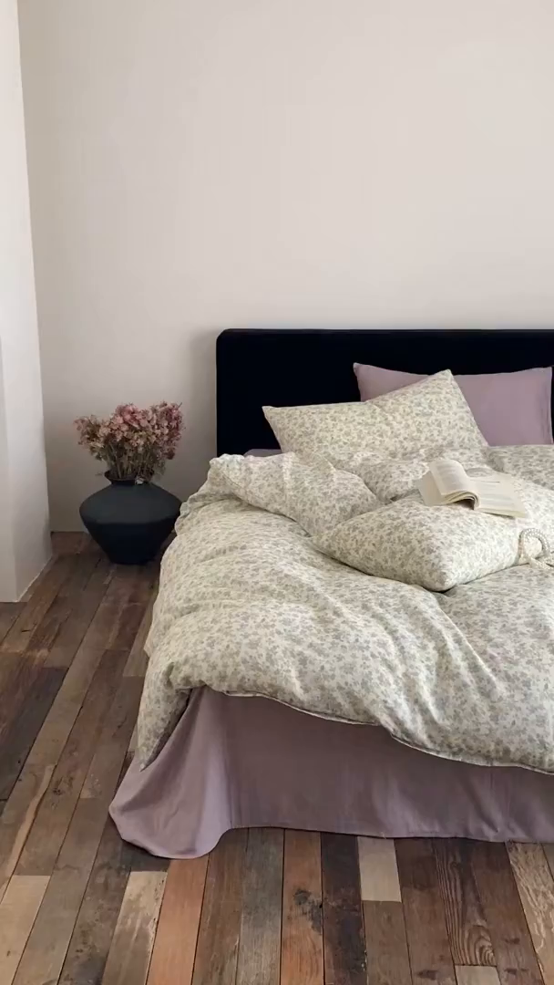 91家纺网 家纺一手货源 找家纺 时光里 2025新款双层纱复古风色系列单品与套件 粉黛-绿