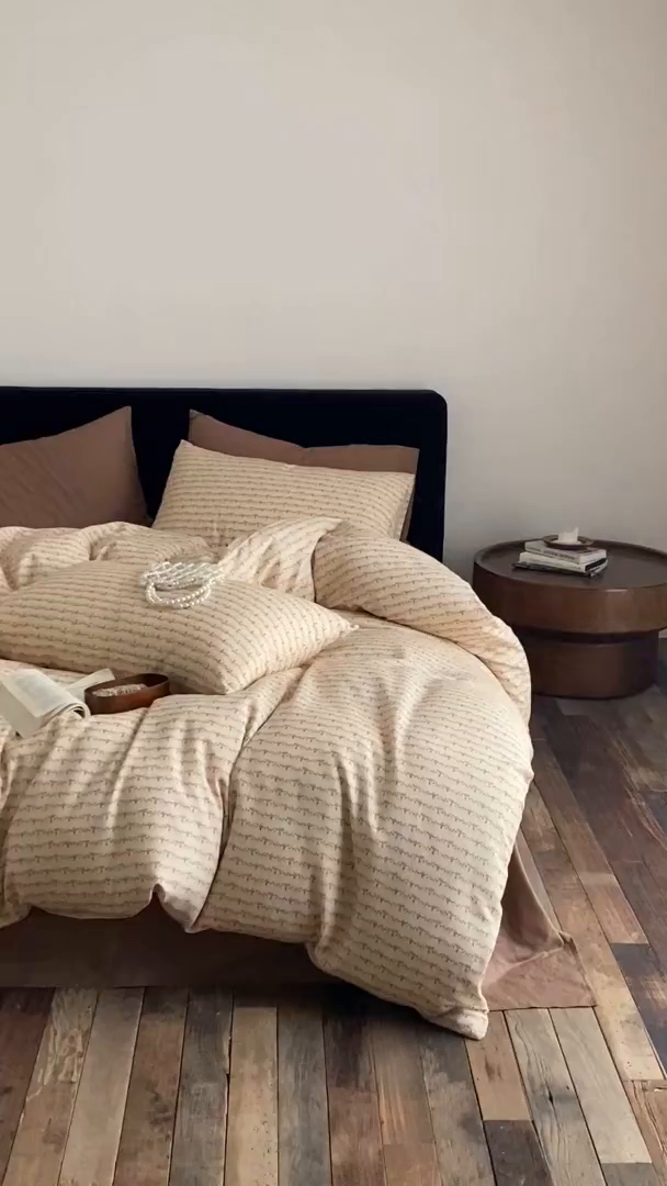 91家纺网 家纺一手货源 找家纺 时光里 2025新款双层纱复古风色系列单品与套件 林间