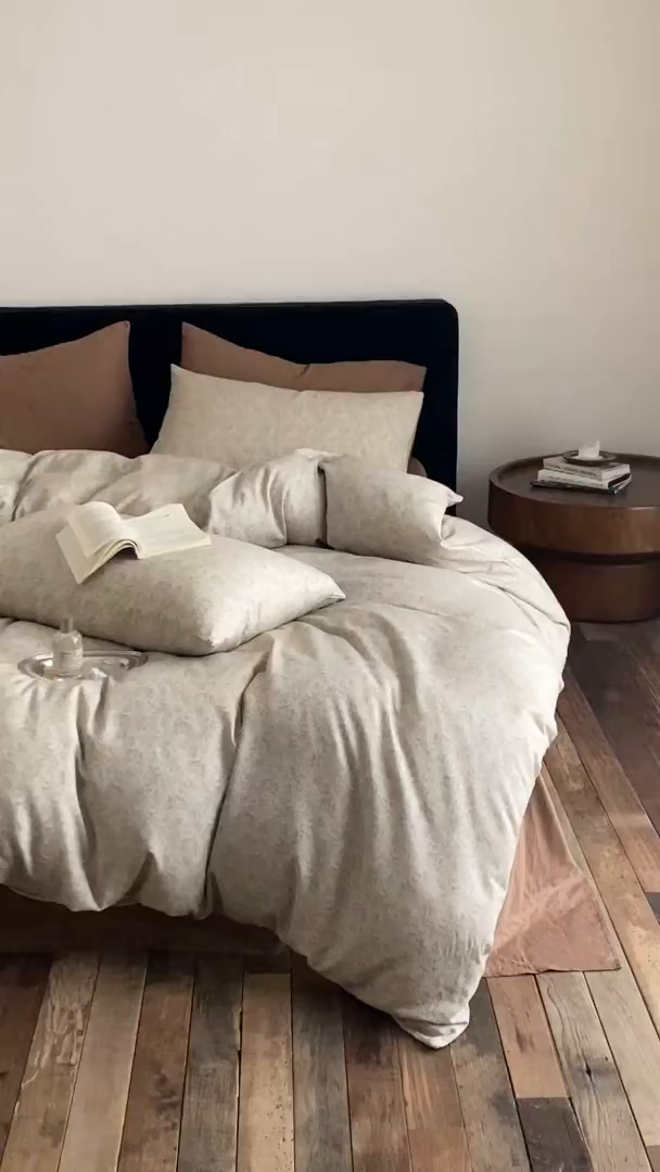 91家纺网 家纺一手货源 找家纺 时光里 2025新款双层纱复古风色系列单品与套件 芙伊-绿