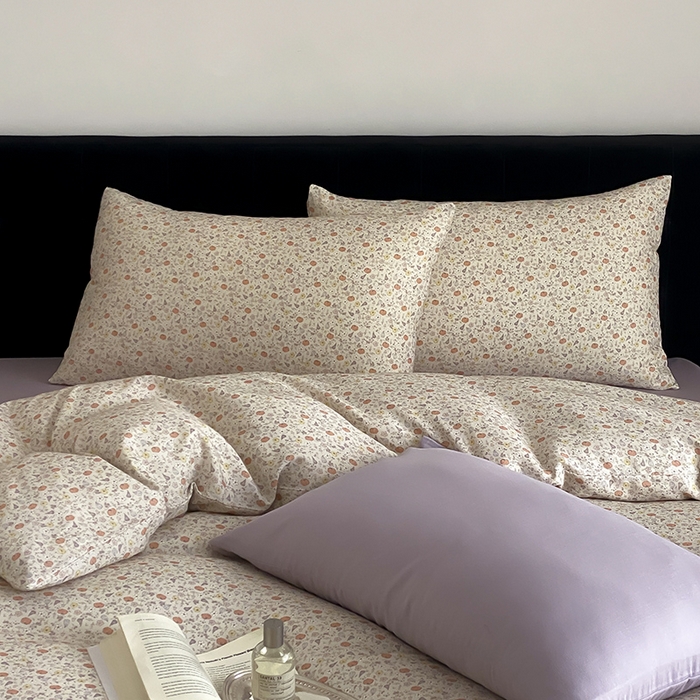 91家纺网 家纺一手货源 找家纺 时光里 2025新款双层纱复古风色系列单品与套件 秋韵