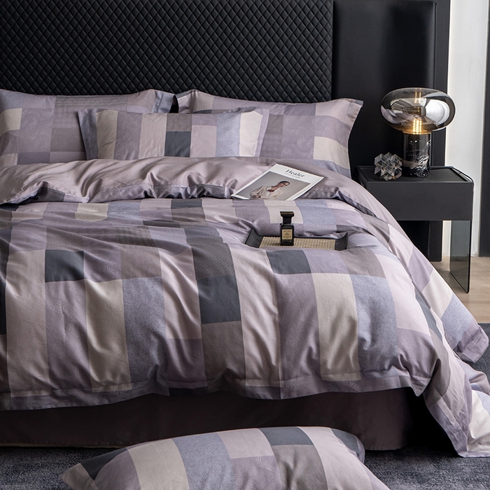 91家纺网 家纺一手货源 找家纺 皇寝世家家居 2025新款60S新疆长绒棉数码印花全棉床上四件套纯棉床品套件 波利