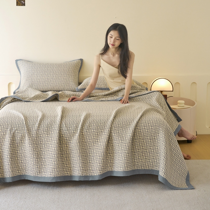 91家纺网 家纺一手货源 找家纺 棠薇家纺  2025新款北欧风盖毯毛巾被 罗马故事