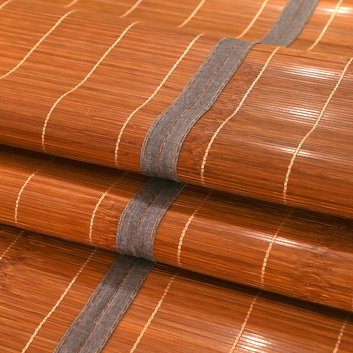 91家纺网 家纺一手货源 找家纺 森璐家纺 2025新款茶香养生竹席藤席草席冰丝席凉席子 2.6镜面对接席-反面冰丝