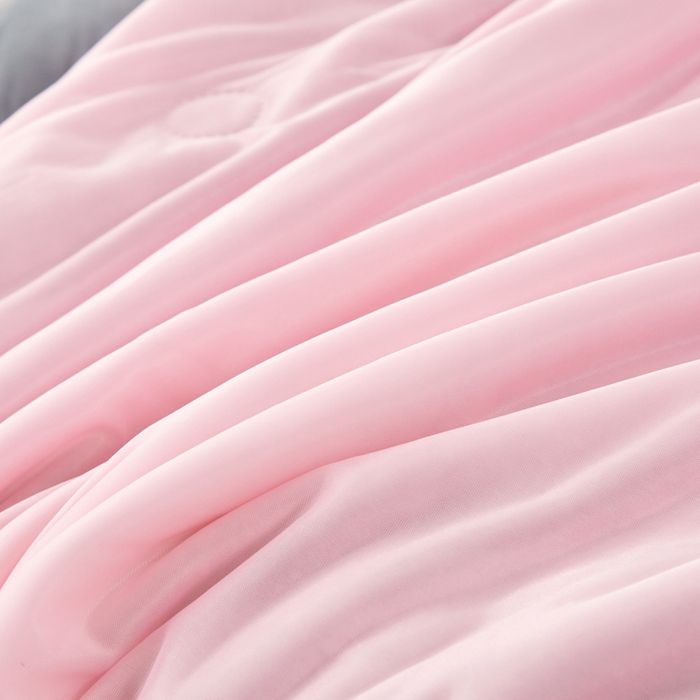 91家纺网 家纺一手货源 找家纺 丝薇雅 2025新款凉感丝夏被冰淇淋夏凉被 黑边-圆圈粉色