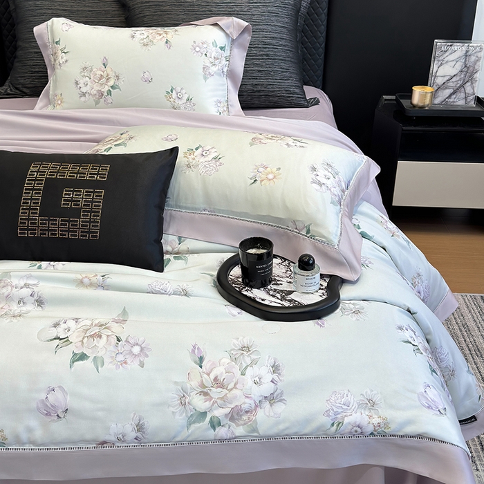 91家纺网 家纺一手货源 找家纺 （总）若未家居 LOVEWE HOUSE 2025新款兰精天丝印花夏被及夏被四件套