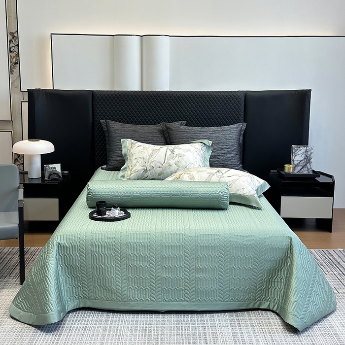 91家纺网 家纺一手货源 找家纺 若未家居 LOVEWE HOUSE 2025新款兰精天丝印花夏被及夏被四件套 清爽一夏（床单款+床盖款）