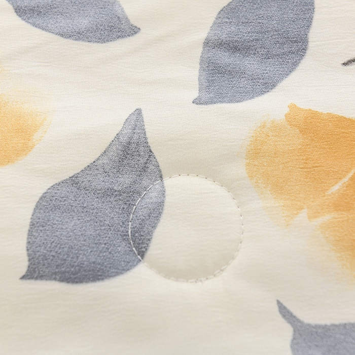 91家纺网 家纺一手货源 找家纺 红日子纺织品 2025新款棉麻夏被四件套 漫花-黄