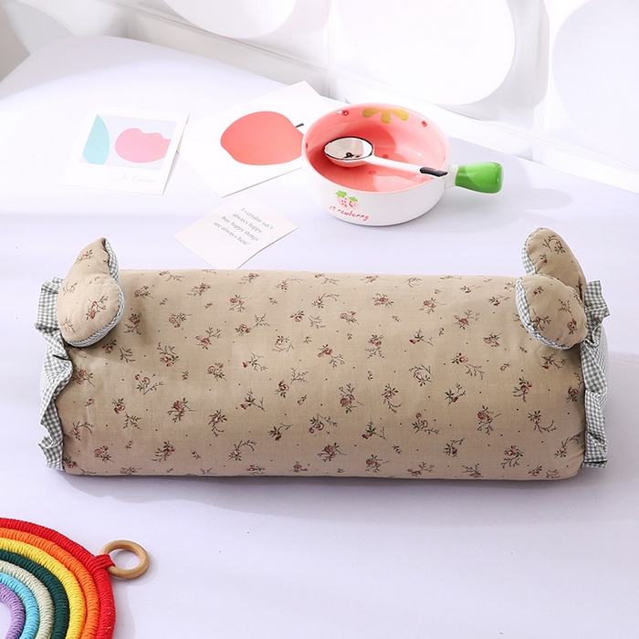 91家纺网 家纺一手货源 找家纺 （总）蔻眠 2025新款田园兔-全棉双层纱卡通荞麦枕芯儿童学生成人护颈枕20x50cm