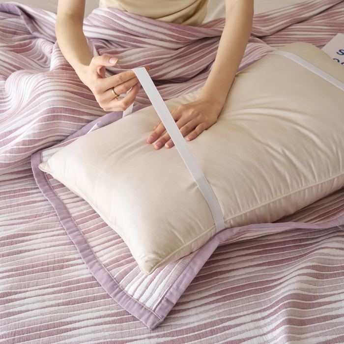 91家纺网 家纺一手货源 找家纺 棠薇家纺  2025新款北欧风盖毯毛巾被 素练浮光紫