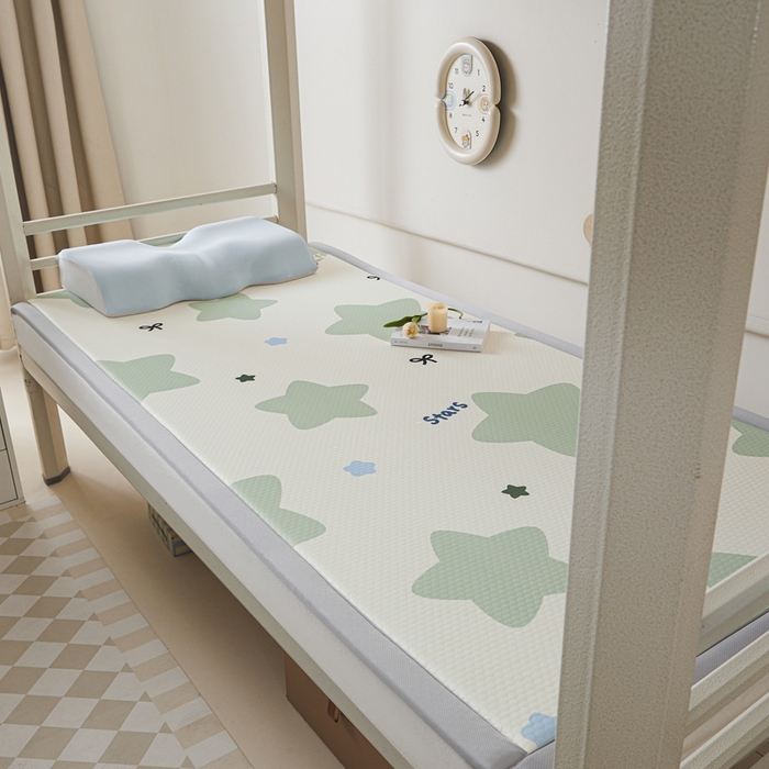 91家纺网 家纺一手货源 找家纺 （总）川悦生活 2025新款数码印花冰豆豆凉席床垫-学生床