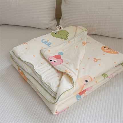 暖生活 2025新款牛奶针织小清新大豆夏被 小甜点