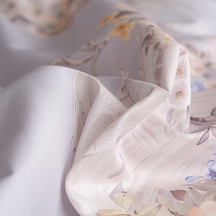 91家纺网 家纺一手货源 找家纺 皇寝世家家居 2025新款60S新疆长绒棉数码印花全棉床上四件套纯棉床品套件 花城-紫