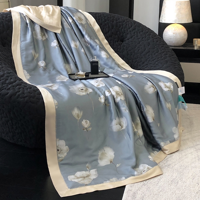 91家纺网 家纺一手货源 找家纺 若未家居 LOVEWE HOUSE 2025新款兰精天丝印花夏被及夏被四件套 蒲公英之恋（床单款+床盖款）