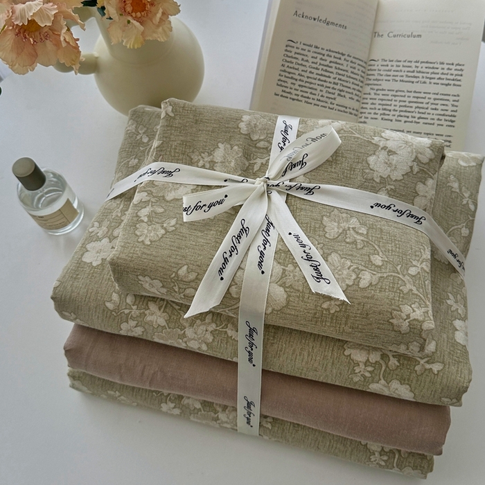 91家纺网 家纺一手货源 找家纺 优品阁  2025新款A类全棉有氧双层纱四件套 古北花园