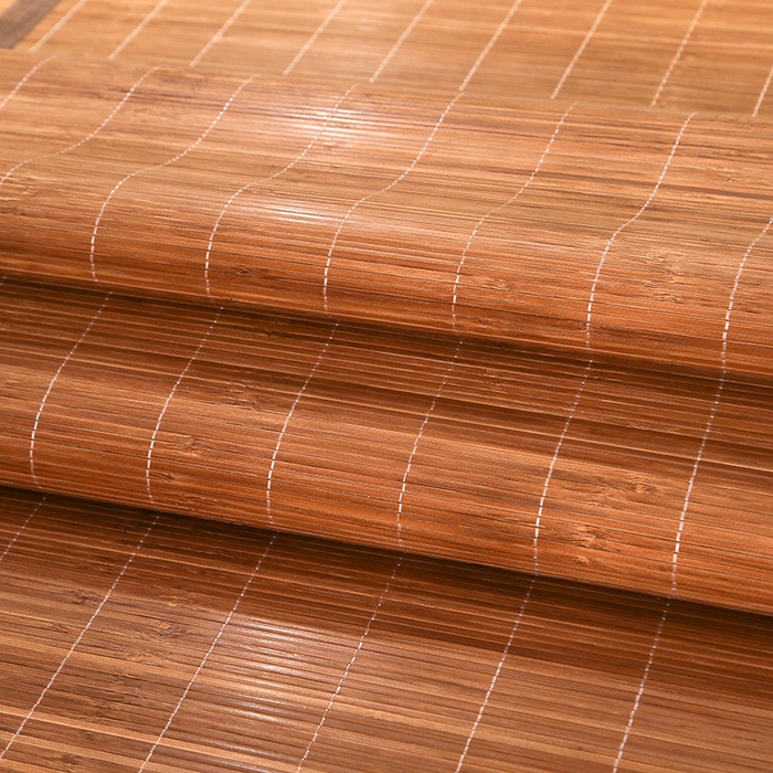 91家纺网 家纺一手货源 找家纺 鸣创 2025新款碳光竹席艾草驱蚊凉席草席藤席 精品碳化