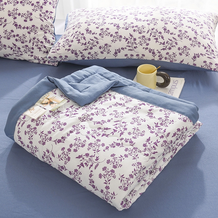 91家纺网 家纺一手货源 找家纺 （总）红日子纺织品 2025新款棉麻夏被四件套