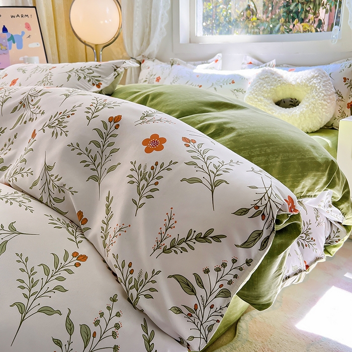 91家纺网 家纺一手货源 找家纺 芦荟棉被套 单品被套 仿棉被套单件