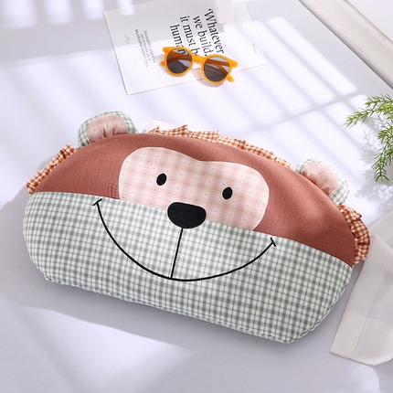 91家纺网 家纺一手货源 找家纺 （总）蔻眠 2025新款开心猴-全棉卡通荞麦枕儿童学生成人护颈枕芯