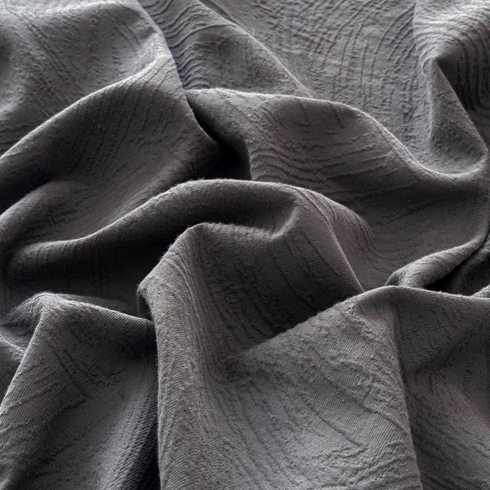 91家纺网 家纺一手货源 找家纺 若未家居 LOVEWE HOUSE 2025新款50S色织空气层水洗大提花全棉四件套 流光-碳素灰