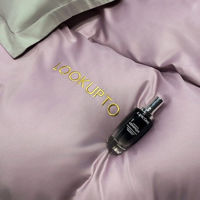 91家纺网 家纺一手货源 找家纺 皇寝世家家居 2025新款全棉纯棉A类100s长绒棉四件套刺绣绣花纯色贡缎床单款-诗雅 诗雅-浅紫色