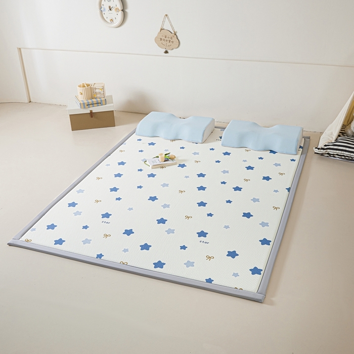 91家纺网 家纺一手货源 找家纺 川悦生活 2025新款数码印花冰豆豆凉席床垫-学生床-系列二 夜空小星星