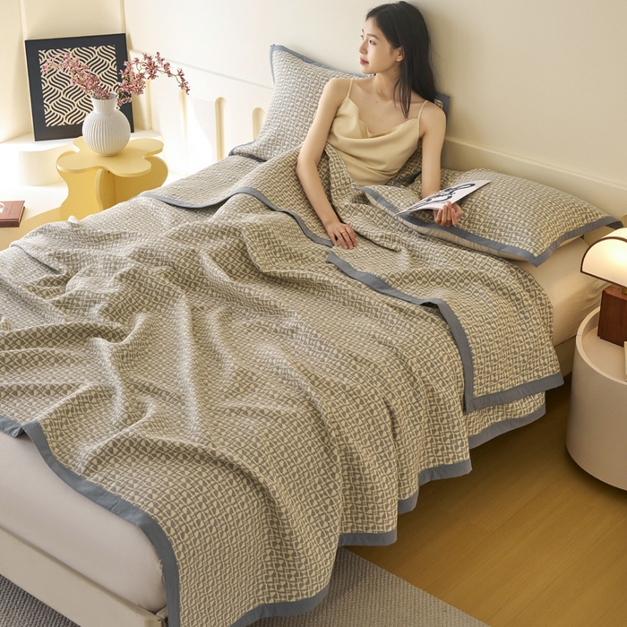 91家纺网 家纺一手货源 找家纺 棠薇家纺  2025新款北欧风盖毯毛巾被 罗马故事