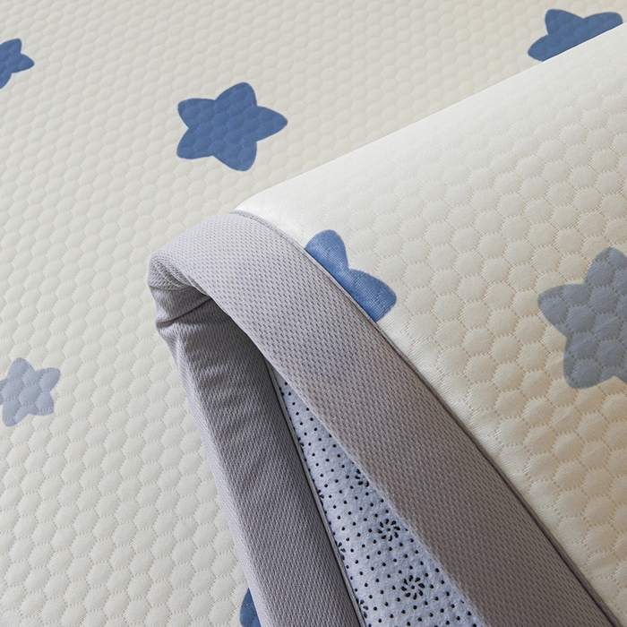 91家纺网 家纺一手货源 找家纺 川悦生活 2025新款数码印花冰豆豆凉席床垫-学生床-系列二 夜空小星星