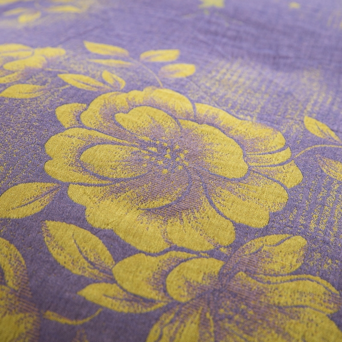 91家纺网 家纺一手货源 找家纺 2025新款全棉色织双层纱纽扣款四件套 云纱-浅紫