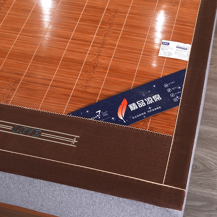 91家纺网 家纺一手货源 找家纺 鸣创 2025新款碳光竹席艾草驱蚊凉席草席藤席 金枝玉叶