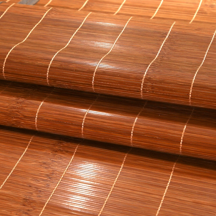 91家纺网 家纺一手货源 找家纺 森璐家纺 2025新款茶香养生竹席藤席草席冰丝席凉席子 2.6镜面对接席-反面冰丝