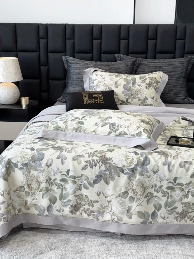 91家纺网 家纺一手货源 找家纺 若未家居 LOVEWE HOUSE 2025新款兰精天丝印花夏被及夏被四件套 绿野仙踪（床单款+床盖款）