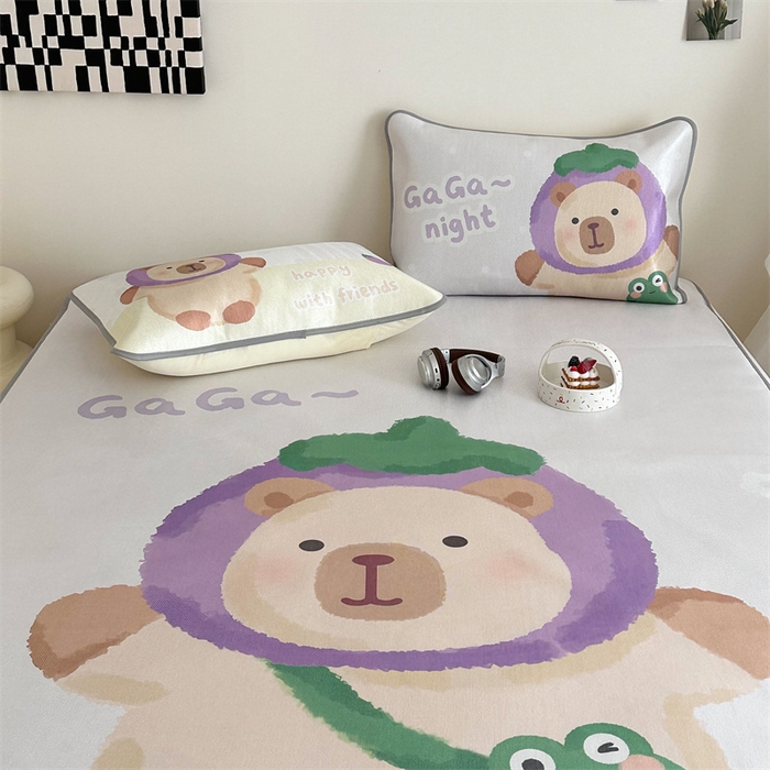 91家纺网 家纺一手货源 找家纺 美乐迪家纺 2025新款异形冰藤席 卡皮巴拉