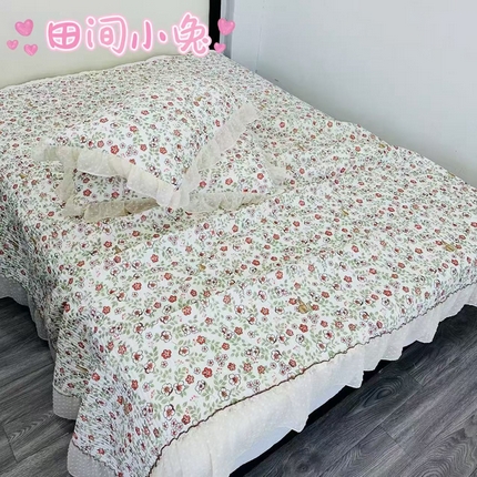 91家纺网 家纺一手货源 找家纺 （总）希朵2025新款凉感丝小冰柠床盖三件套