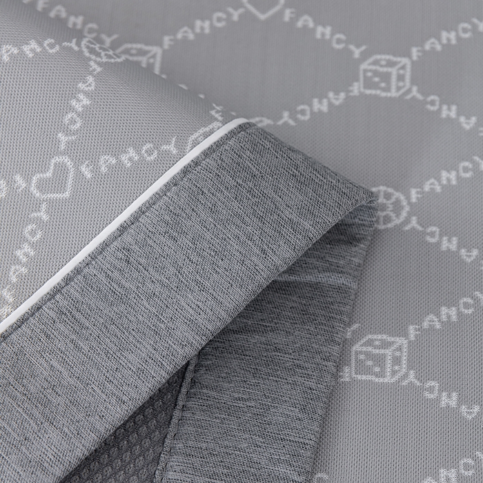 91家纺网 家纺一手货源 找家纺 小牛席业 2025新款轻奢风凉感冰丝席-月亮爱心系列 灰色