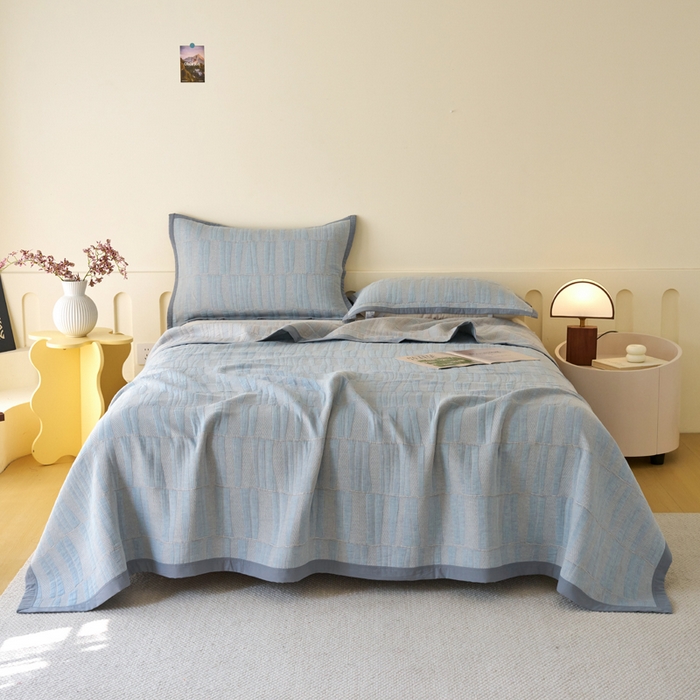 91家纺网 家纺一手货源 找家纺 棠薇家纺  2025新款北欧风盖毯毛巾被 古典风情