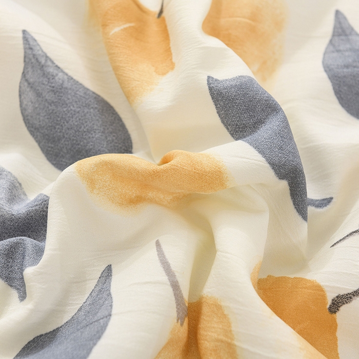 91家纺网 家纺一手货源 找家纺 红日子纺织品 2025新款棉麻夏被四件套 漫花-黄