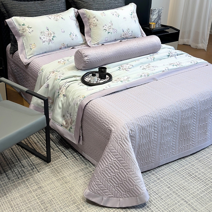 91家纺网 家纺一手货源 找家纺 （总）若未家居 LOVEWE HOUSE 2025新款兰精天丝印花夏被及夏被四件套