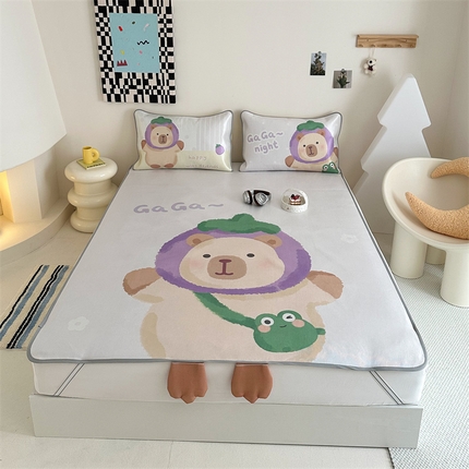 美乐迪家纺 2025新款异形冰藤席 卡皮巴拉