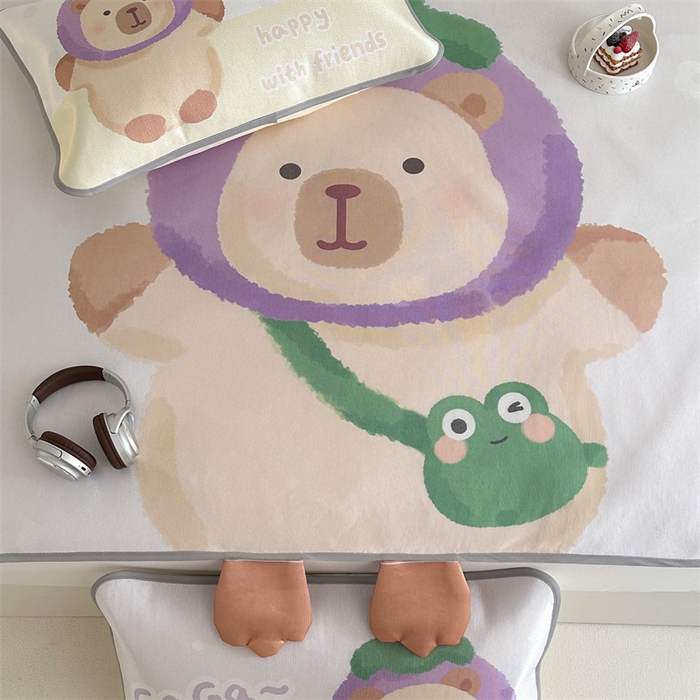 91家纺网 家纺一手货源 找家纺 美乐迪家纺 2025新款异形冰藤席 卡皮巴拉