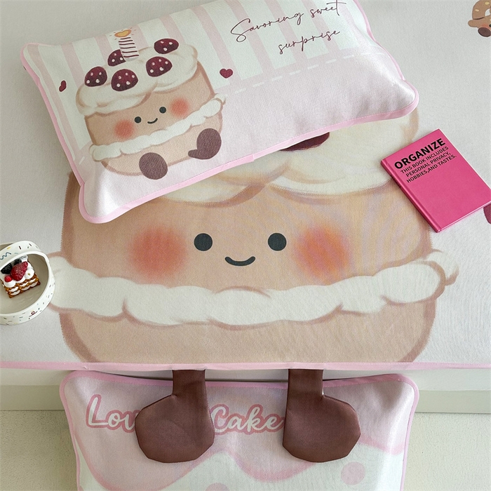 91家纺网 家纺一手货源 找家纺 美乐迪家纺 2025新款异形冰藤席 小蛋糕