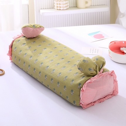 91家纺网 家纺一手货源 找家纺 （总）蔻眠 2025新款田园兔-全棉双层纱卡通荞麦枕芯儿童学生成人护颈枕20x50cm