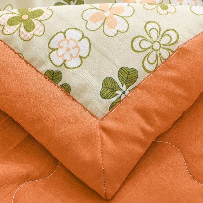 91家纺网 家纺一手货源 找家纺 红日子纺织品 2025新款棉麻夏被四件套 格桑